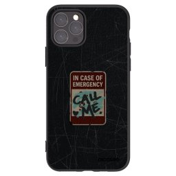 Fekete szilikon tok az alábbi mobiltelefonokra Apple iPhone 11 Pro - EMERGENCY