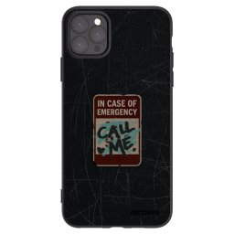Fekete szilikon tok az alábbi mobiltelefonokra Apple iPhone 11 Pro Max - EMERGENCY