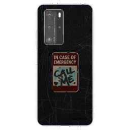 Átlátszó szilikon tok az alábbi mobiltelefonokra Huawei P40 Pro - EMERGENCY