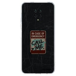 Átlátszó szilikon tok az alábbi mobiltelefonokra Xiaomi Redmi Note 9 Pro - EMERGENCY