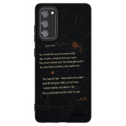 Fekete szilikon tok az alábbi mobiltelefonokra Samsung Galaxy S20 FE - POET