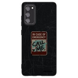 Fekete szilikon tok az alábbi mobiltelefonokra Samsung Galaxy S20 FE - EMERGENCY