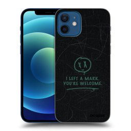 Fekete szilikon tok az alábbi mobiltelefonokra Apple iPhone 12 - LEFT A MARK