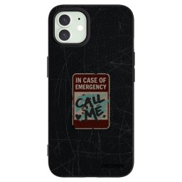 Fekete szilikon tok az alábbi mobiltelefonokra Apple iPhone 12 - EMERGENCY