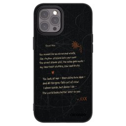 Fekete szilikon tok az alábbi mobiltelefonokra Apple iPhone 12 Pro Max - POET
