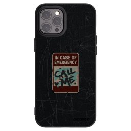 Fekete szilikon tok az alábbi mobiltelefonokra Apple iPhone 12 Pro Max - EMERGENCY