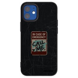 Fekete szilikon tok az alábbi mobiltelefonokra Apple iPhone 12 mini - EMERGENCY