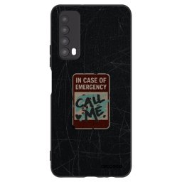 Fekete szilikon tok az alábbi mobiltelefonokra Huawei P Smart 2021 - EMERGENCY