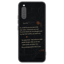 Fekete szilikon tok az alábbi mobiltelefonokra Sony Xperia 10 II - POET