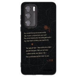 Fekete szilikon tok az alábbi mobiltelefonokra Huawei P40 - POET