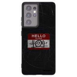Fekete szilikon tok az alábbi mobiltelefonokra Samsung Galaxy S21 Ultra 5G G998B - HELLO 404
