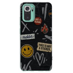 Átlátszó szilikon tok az alábbi mobiltelefonokra Xiaomi Redmi Note 10 Pro - STICKERS x TAGS