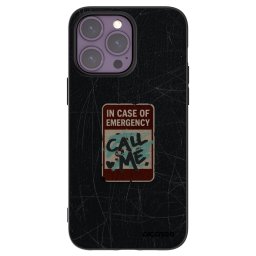 Fekete szilikon tok az alábbi mobiltelefonokra Apple iPhone 14 Pro Max - EMERGENCY