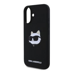 KARL LAGERFELD LIQUID SILICONE CHOUPETTE HEAD MAGSAFE szilikon telefonvédő (ütésállóság, MagSafe) FEKETE Apple iPhone 16