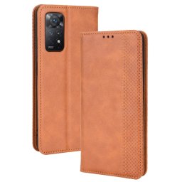 BUSINESS pénztárcahuzat Xiaomi Redmi Note 11 Pro 5G / Note 11 Pro barna telefonhoz