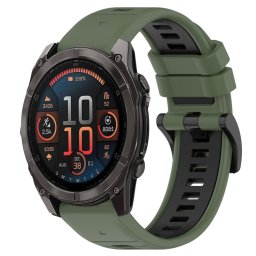 SPORT Cserélhető szilikon szíj Garmin Fenix 8 47mm sötétzöld