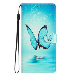 ART Pénztárcahuzat a Xiaomi-hoz Redmi Note 14 Pro+ 5G BLUE BUTTERFLY