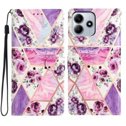 ART Pénztárcahuzat a Xiaomi-hoz Redmi Note 14 5G PURPLE MARBLE
