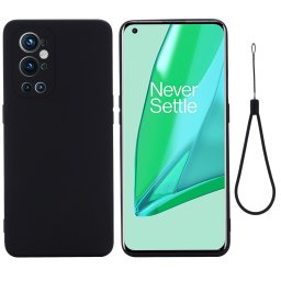 RUBBER védőtok OnePlus 9 Pro készülékhez, fekete