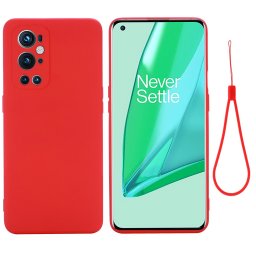 RUBBER Védőtok OnePlus 9 Pro készülékhez, piros