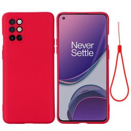 RUBBER Védő tok OnePlus 8T készülékhez, piros
