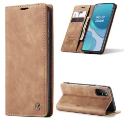 CASEME Flip tok OnePlus 8T készülékhez, világosbarna