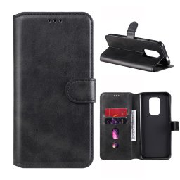 RETRO SMOOTH Pénztárca tok Motorola Moto G9 Play / E7 Plus fekete színhez