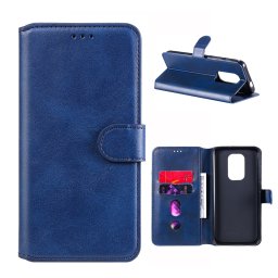 RETRO SMOOTH Pénztárca tok Motorola Moto G9 Play / E7 Plus kék színhez