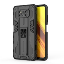 SUPERSONIC Védő tok állvánnyal Xiaomi Poco X3 NFC / X3 Pro fekete színhez