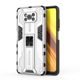SUPERSONIC Védő tok állvánnyal Xiaomi Poco X3 NFC / X3 Pro ezüst színhez