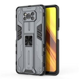 SUPERSONIC Védő tok állvánnyal Xiaomi Poco X3 NFC / X3 Pro szürke készülékhez