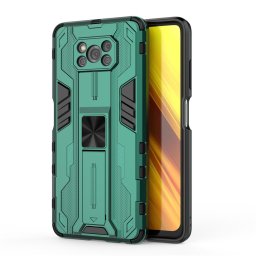SUPERSONIC Védő tok állvánnyal Xiaomi Poco X3 NFC / X3 Pro készülékhez, zöld