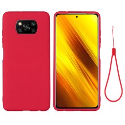 RUBBER Védő tok Xiaomi Poco X3 NFC / X3 Pro piros