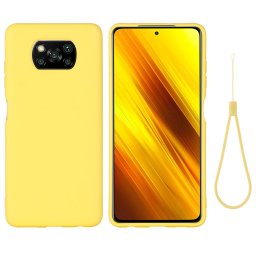 RUBBER Védő tok Xiaomi Poco X3 NFC / X3 Pro sárga készülékhez