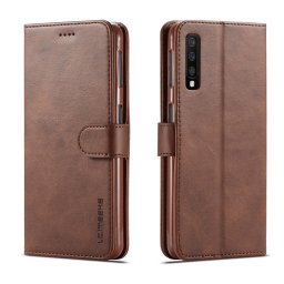 IMEEKE Pénztárca tok Samsung Galaxy A7 2018 (A750) készülékhez, sötétbarna