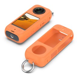 PROTEMIO Szilikon tok Insta360 X4 akciókamerához, narancssárga