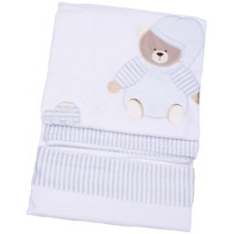 Babybruin takaró prémium 140x110 cm - Kék
