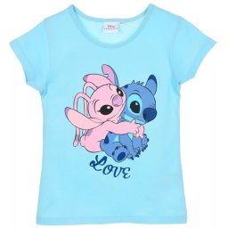 Disney Lilo és Stitch, A csillagkutya Love gyerek rövid ujjú póló, felső 3 év, 4 év, 6 év, 8 év Nr3