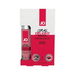 System JO Oral Delight - hűsítő, ehető síkosító - eper (30ml)