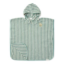 Little Dutch fürdőponcsó Seashells and Stripes Surf - Blue