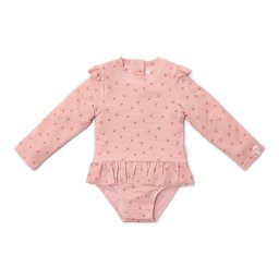 Little Dutch hosszú ujjú fürdőruha Sunny Flowers Blush - 98/104