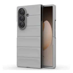 Szilikon telefonvédő (ütésállóság, kameravédő, 3D) VILÁGOSSZÜRKE Samsung Galaxy Z Fold7 (SM-F966)