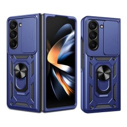 Defender szilikon telefonvédő (ütésállóság, tartógyűrű, kameravédő) SÖTÉTKÉK Samsung Galaxy Z Fold7 (SM-F966)