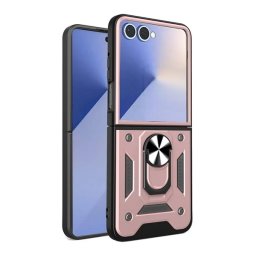 Defender szilikon telefonvédő (ütésállóság, tartógyűrű, kameravédő) ROZÉARANY Samsung Galaxy Z Flip7 (SM-F766)
