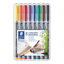 STAEDTLER Alkoholos marker készlet, OHP, 0,4 mm, STAEDTLER "Lumocolor(R) 313 S", 8 különböző szín
