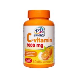 1x1 Vitamin C-vitamin 1000 mg narancsízű rágótabletta 60x