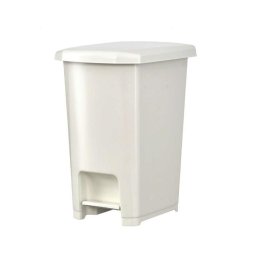 Szemetes kuka pedálos műanyag 40 literes SLIM fehér UP402-001