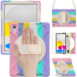 SOLID Tartós borítás Apple iPad 2025 / iPad 2022 RAINBOW készülékhez