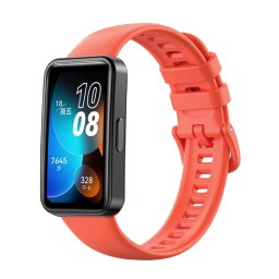 SZILIKON szíj Huawei Band 8 korallpiros