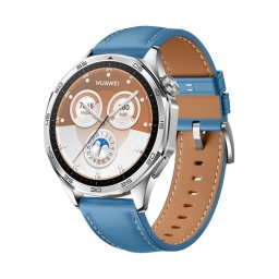 LEATHER Bőrszíj Huawei-hoz WatchGT 5 Pro 46mm kék